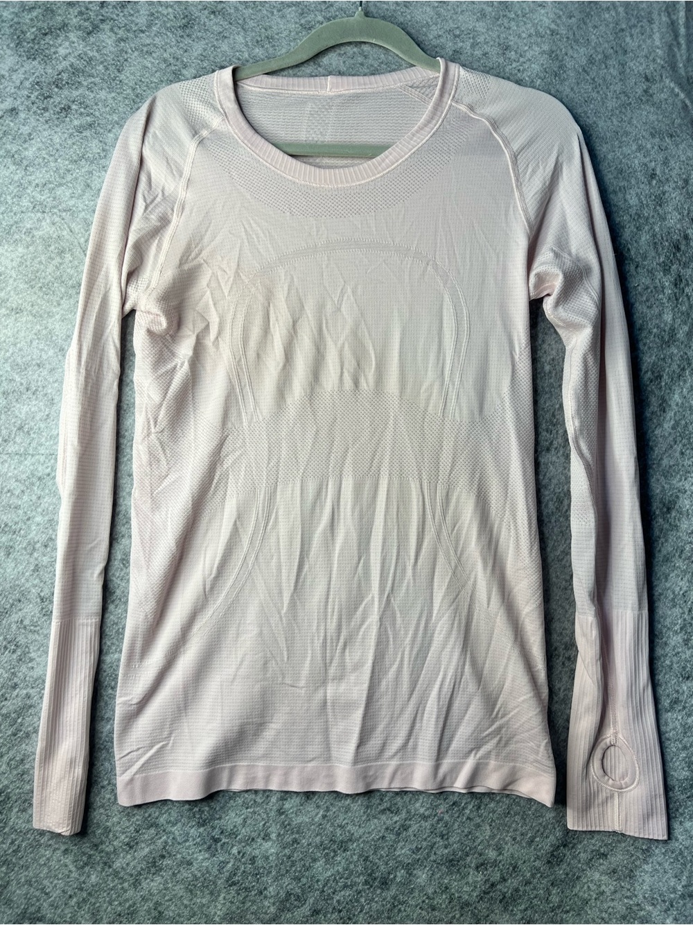 lululemon athletica Pale Pink Seamless Long Sleeve Top